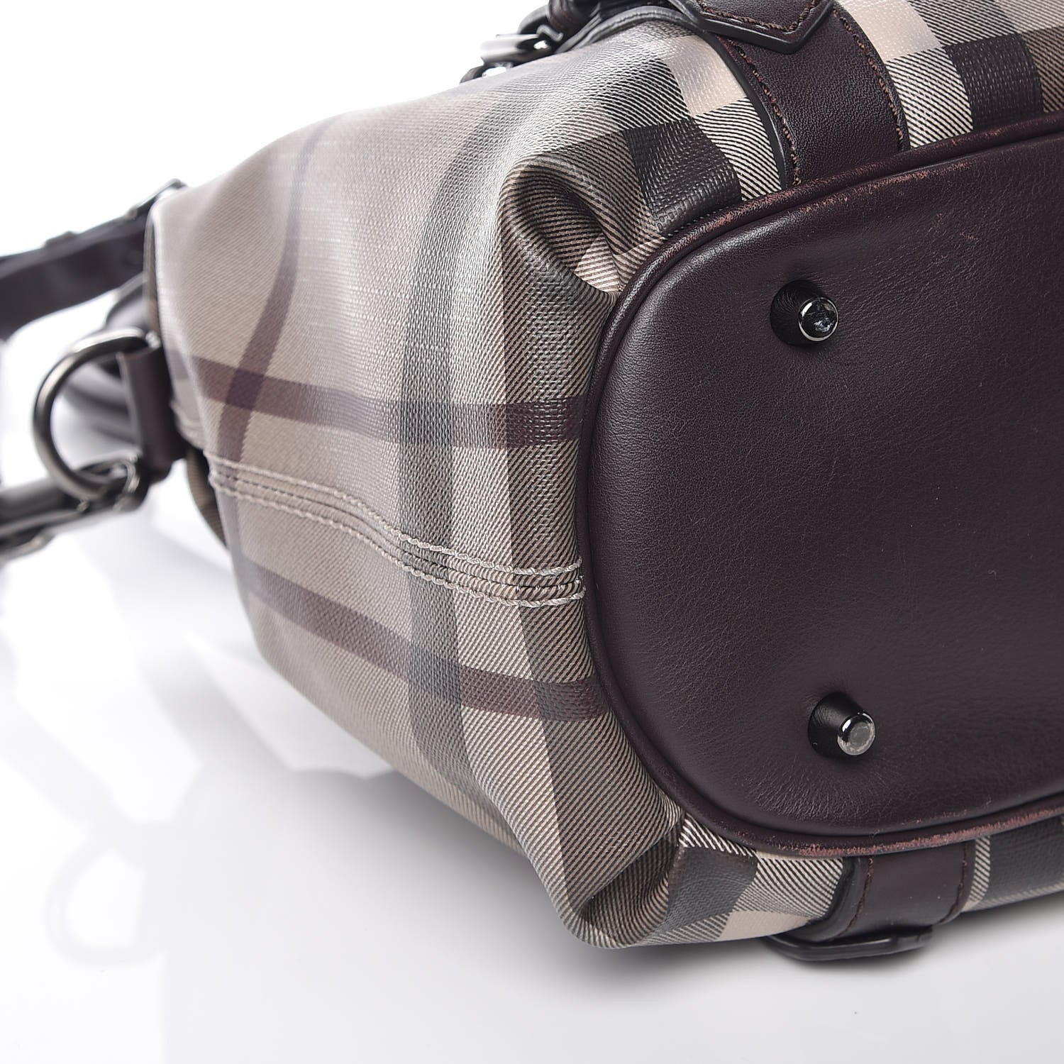 Burberry Smoked Check Small Northfield Tote Plum 13 of 20