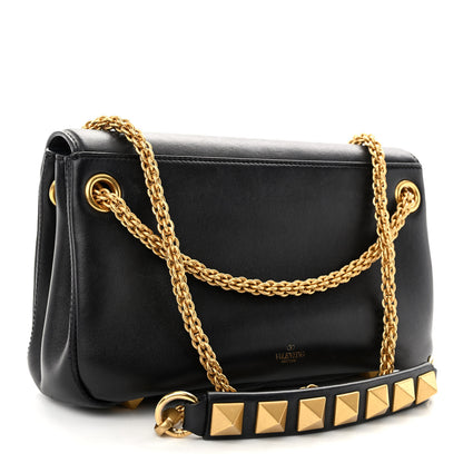 Valentino Garavani Nappa Stud Sign Shoulder Bag Black 3 of 9