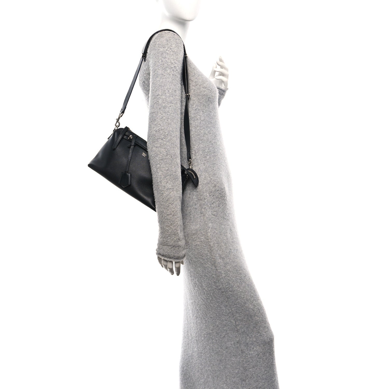 Fendi Vitello Dolce Medium By The Way Boston Bag Black 2 of 10
