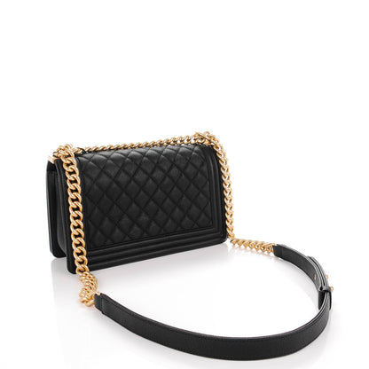 Chanel Caviar Quilted Medium Boy Flap Black 3 of 10