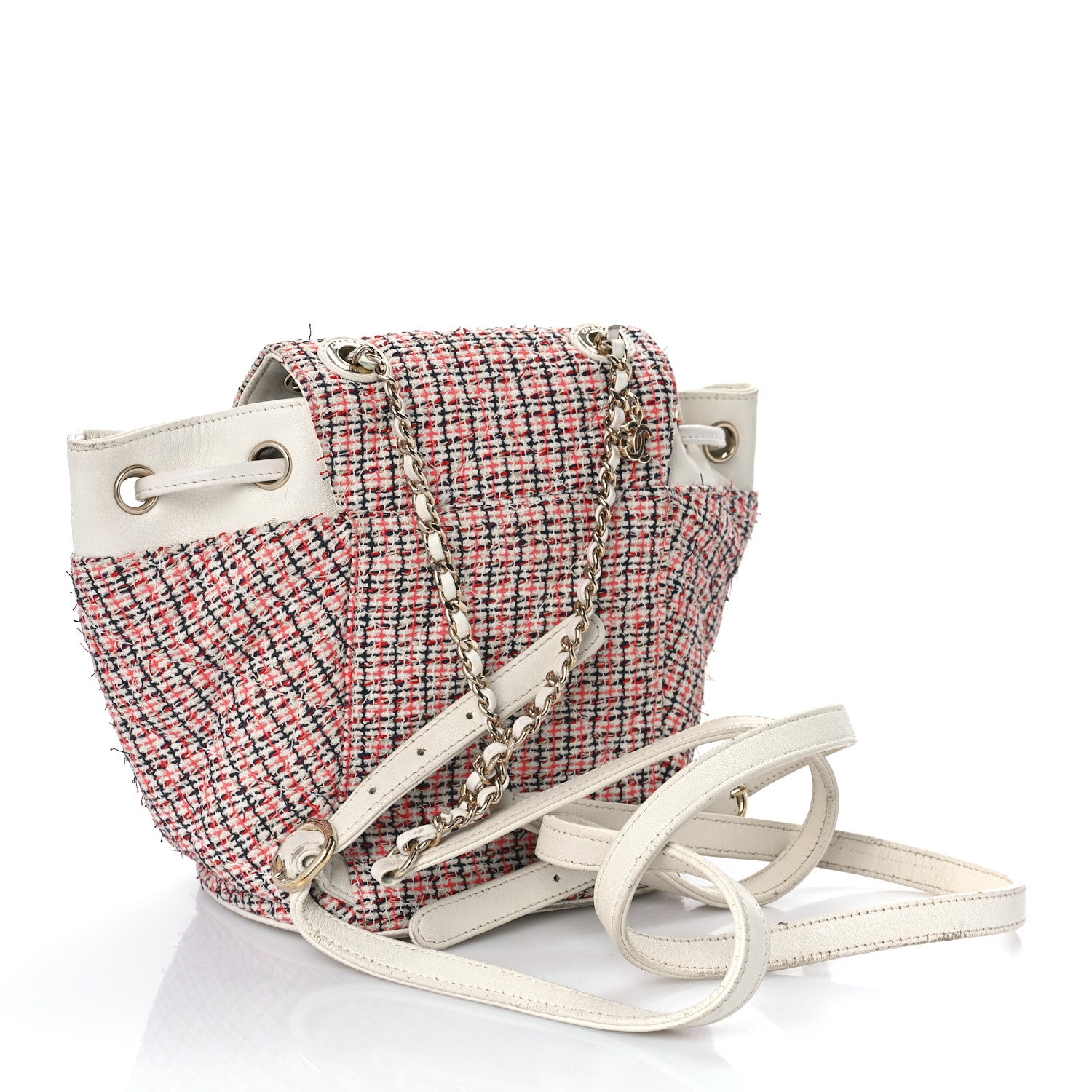 Chanel Tweed CC Mania Backpack Black Red White 3 of 15