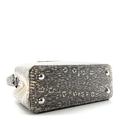 Louis Vuitton Lizard Mini Capucines Argento 4 of 10