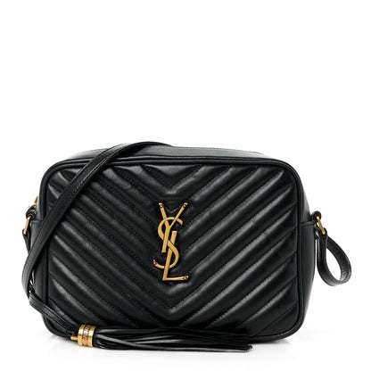 Saint Laurent Calfskin Matelasse Monogram Lou Camera Bag Black 1 of 11