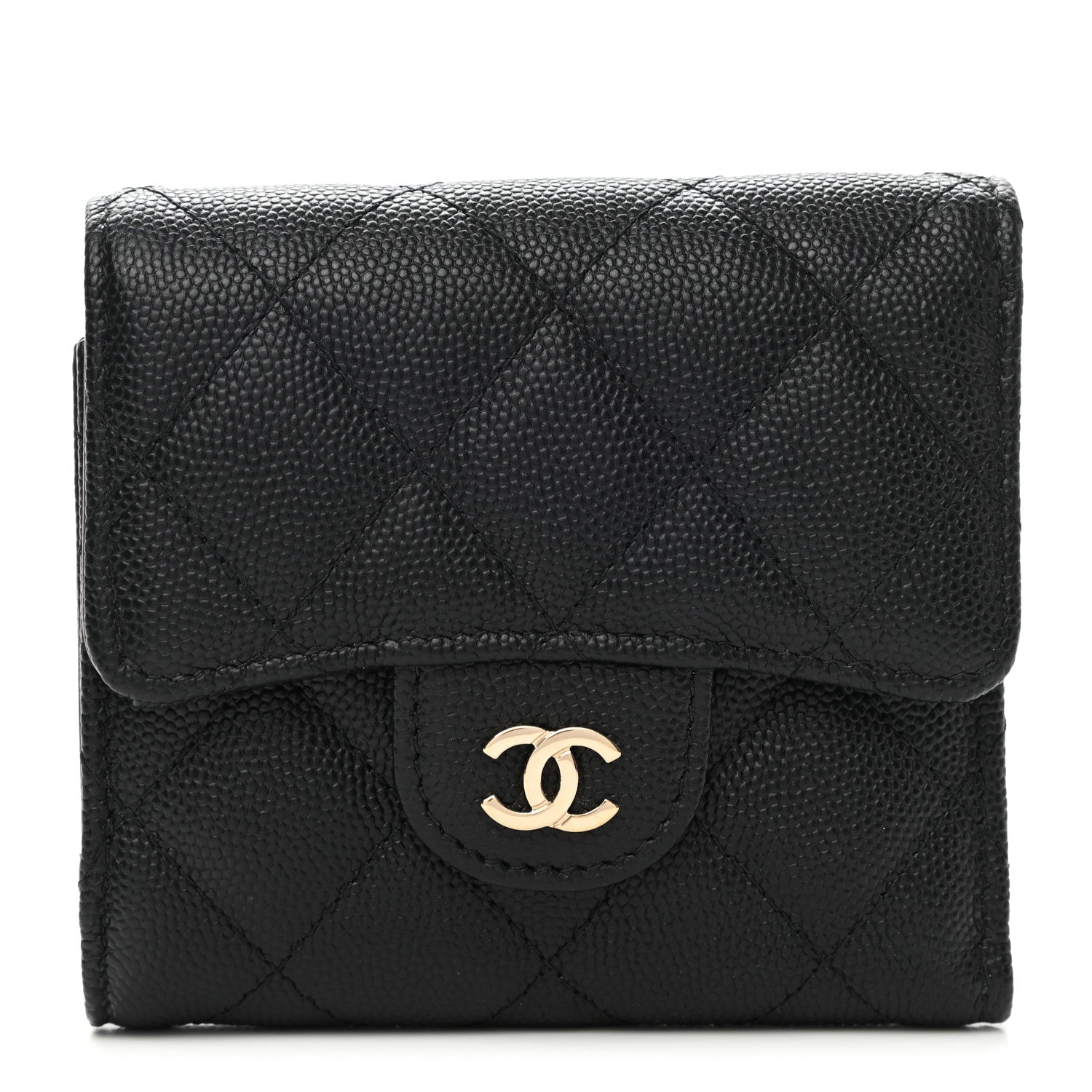 Chanel Caviar Quilted Small Flap Wallet Black 1 of 8