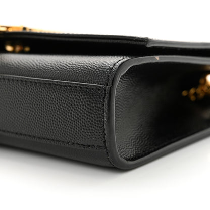 Saint Laurent Grain De Poudre Small Classic Monogram Kate Tassel Satchel Black 10 of 13