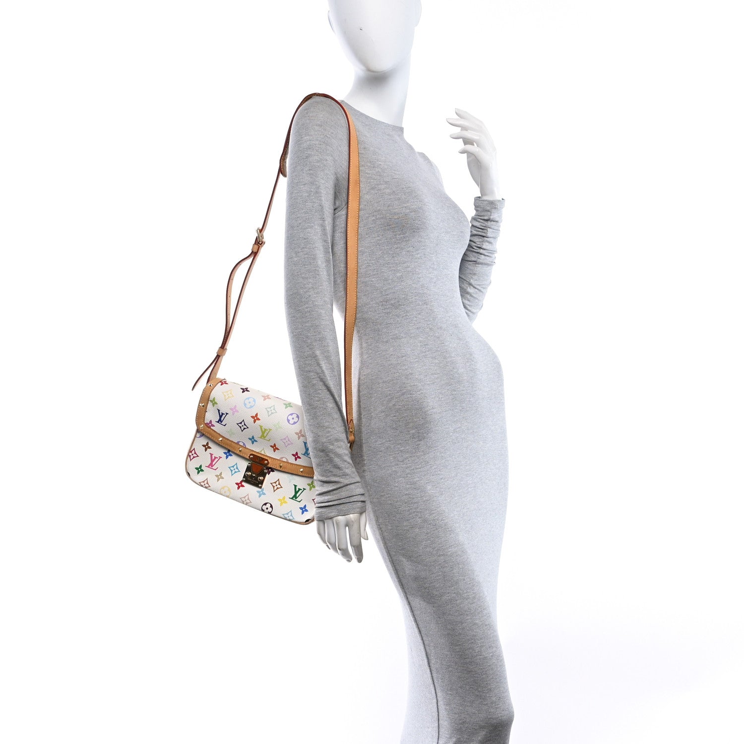 Louis Vuitton Monogram Multicolor Sologne White 2 of 9