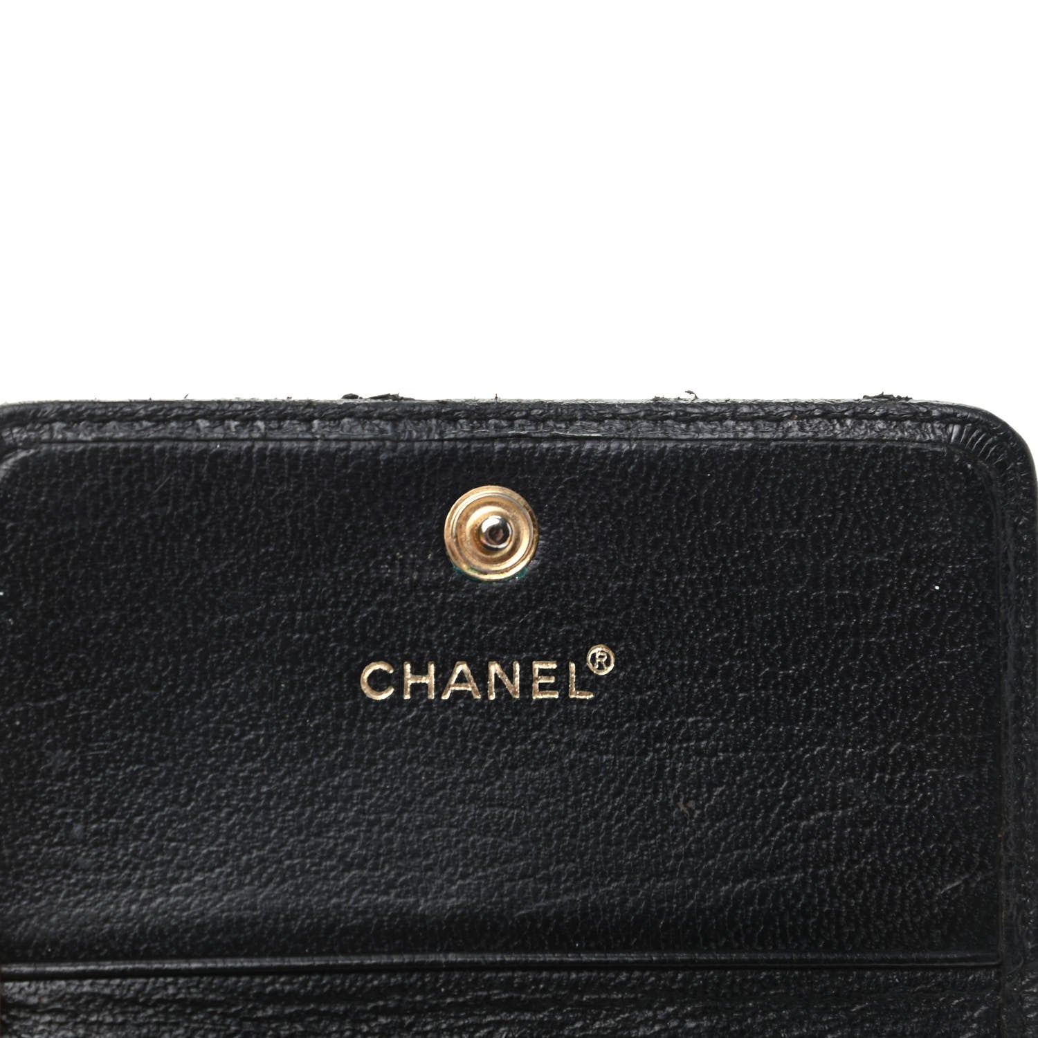 Chanel Goatskin Compact Double Sided Wallet Black 7 of 12