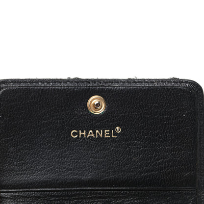Chanel Goatskin Compact Double Sided Wallet Black 7 of 12