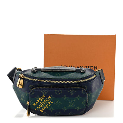 Louis Vuitton Monogram Heritage Rush Bumbag Blue Stripes 10 of 10