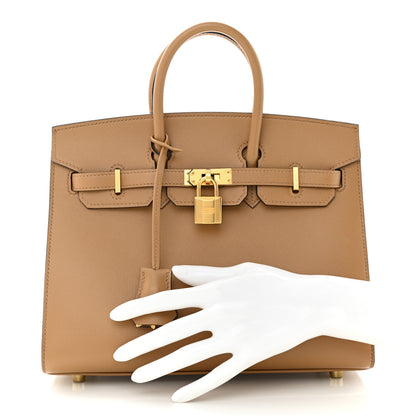 Hermes Madame Calfskin Birkin Sellier 25 Chai 2 of 11