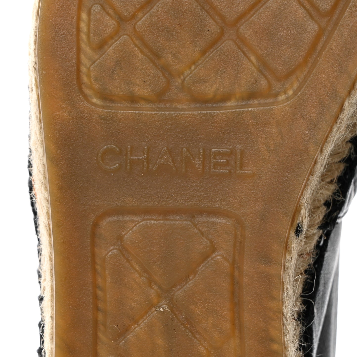 Lambskin Quilted CC Espadrilles 38 Black