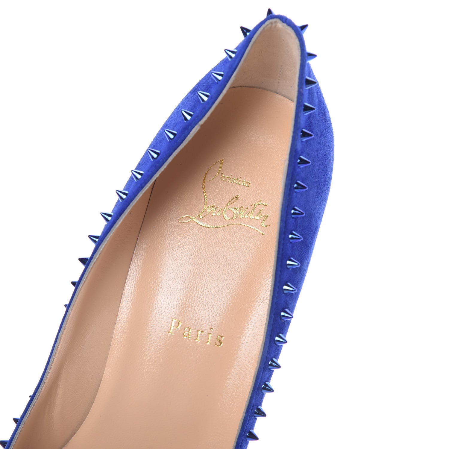 Christian Louboutin Veau Velours Anjalina 85 Pumps 41 Azulejo 9 of 11