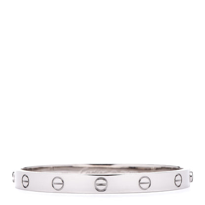 Cartier 18K White Gold LOVE Bracelet 17 1 of 8