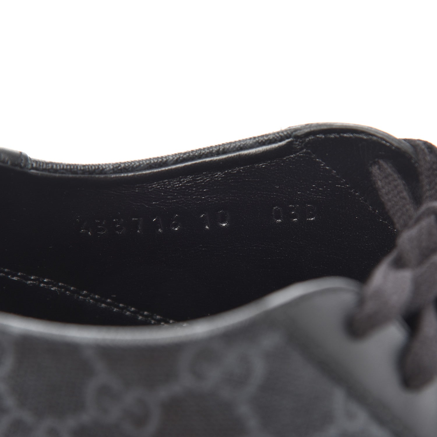 Gucci GG Supreme Monogram Mens Low Top Sneakers 10 Black 8 of 9