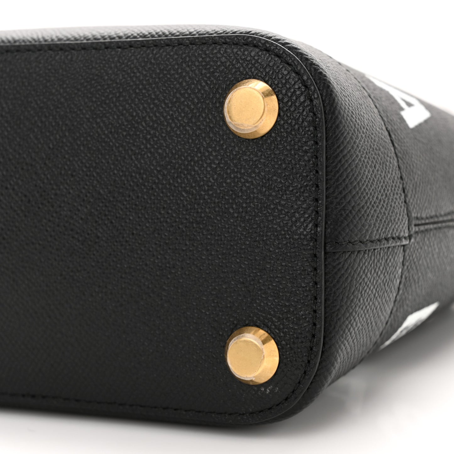 Grained Calfskin Ville Aj Tote XXS Black