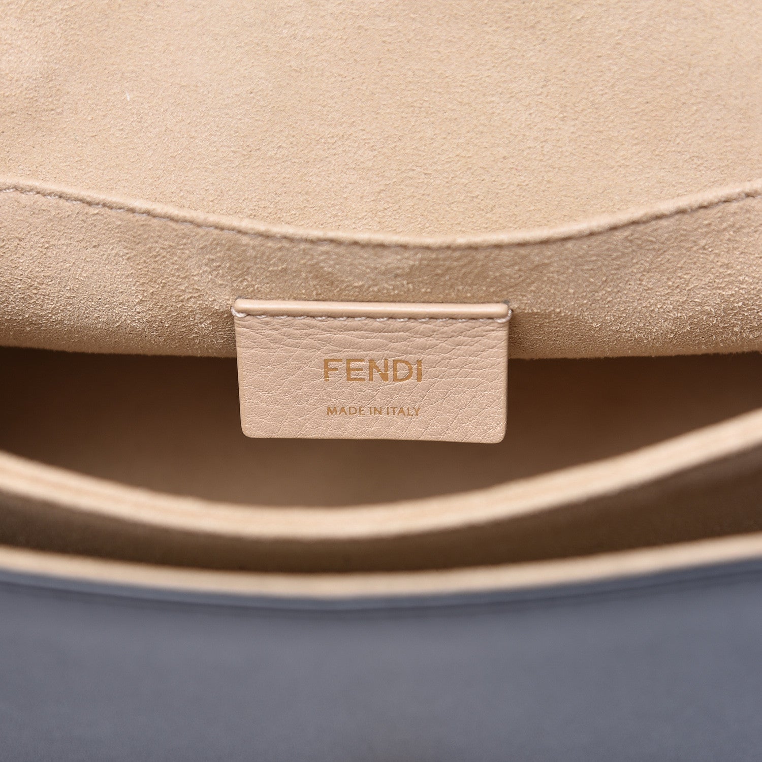 Fendi Vitello Liberty Bi-Color FF 1974 Embossed Kan I Shoulder Bag Black Maya 6 of 10