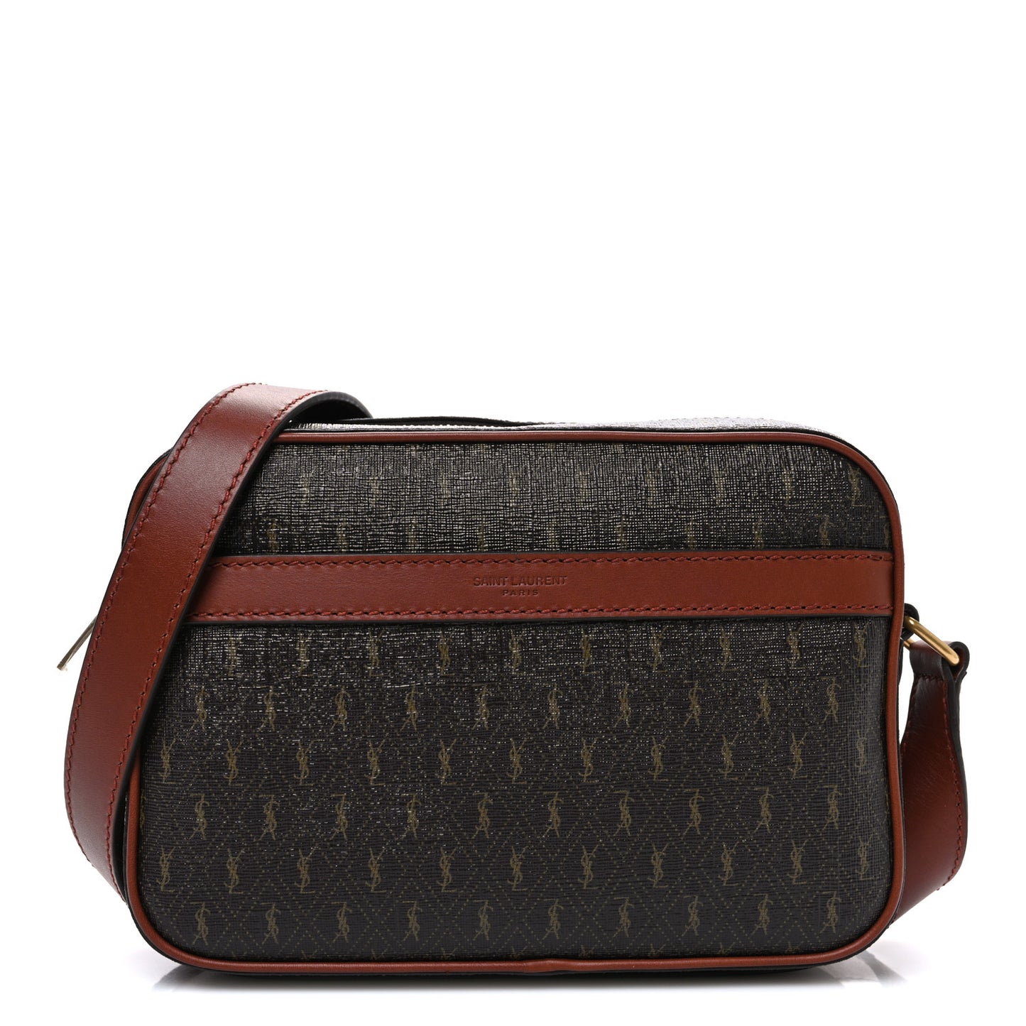 Canvas Smooth Calfskin Le Monogramme Camera Bag Chestnut