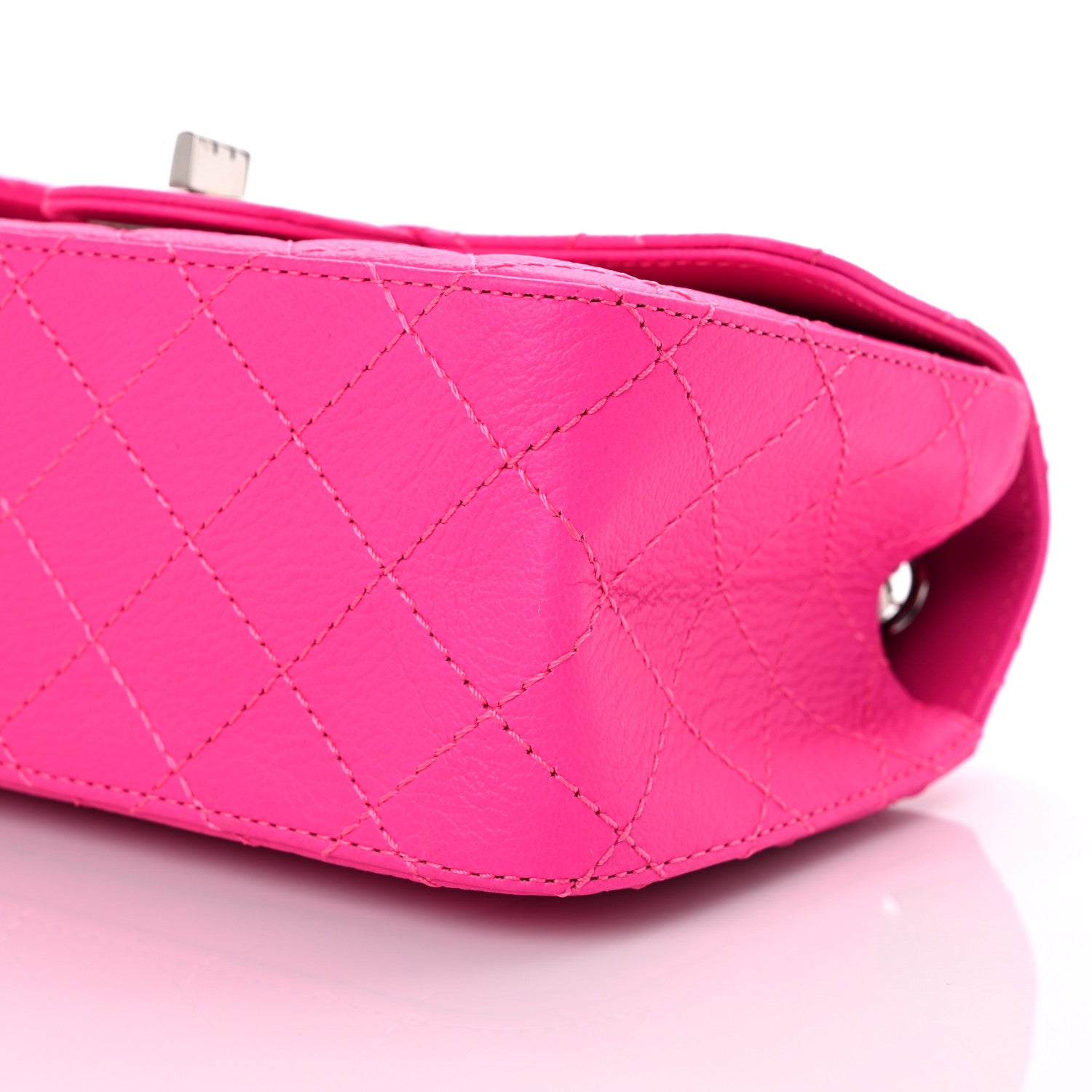 Chanel Goatskin Quilted 2.55 Reissue Mini Flap Fluorescent Pink 9 of 10