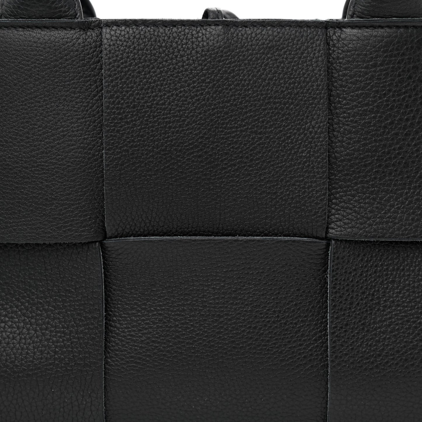 Grained Calfskin Maxi Intrecciato Mini Arco Tote Black