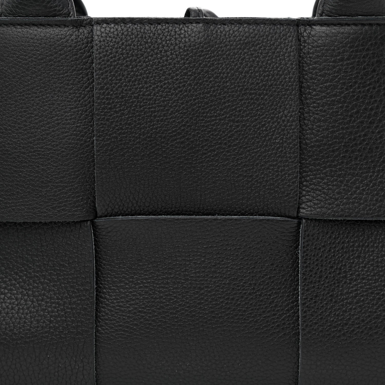 Bottega Veneta Grained Calfskin Maxi Intrecciato Mini Arco Tote Black 9 of 11