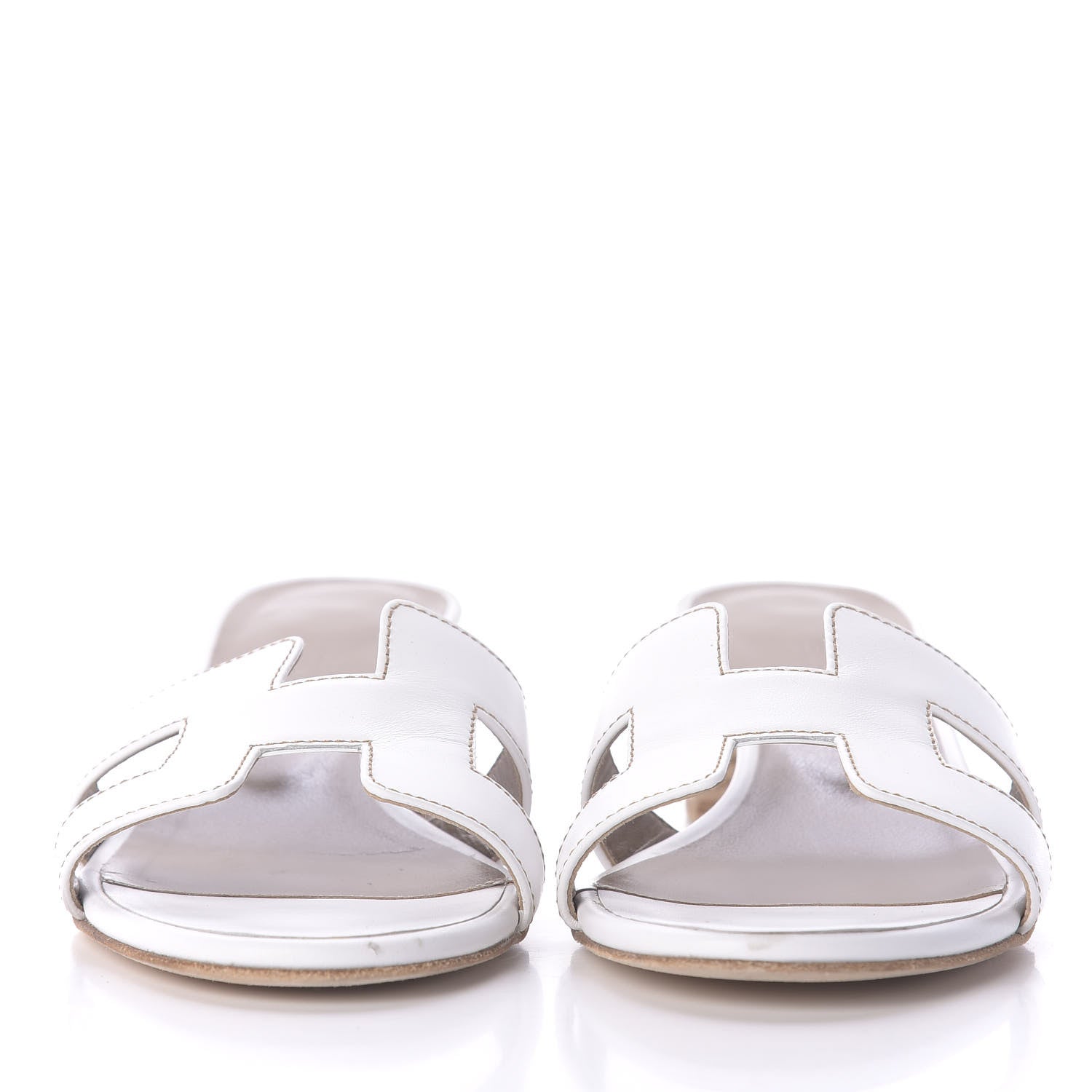 Hermes Calfskin Oasis Sandals 35.5 White 2 of 12