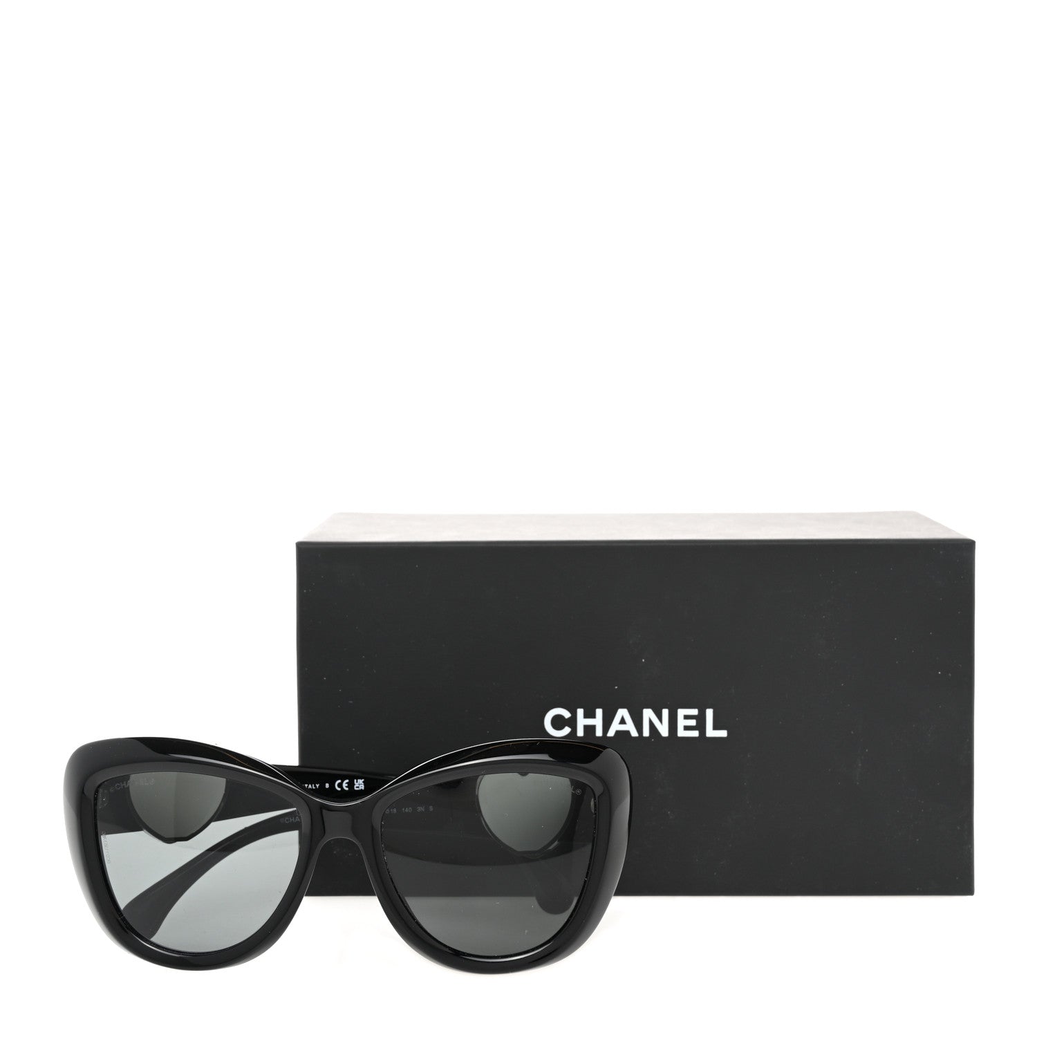 Chanel Acetate Enamel Heart Butterfly Sunglasses 5517 Black 8 of 8