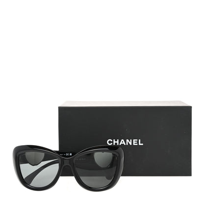 Chanel Acetate Enamel Heart Butterfly Sunglasses 5517 Black 8 of 8