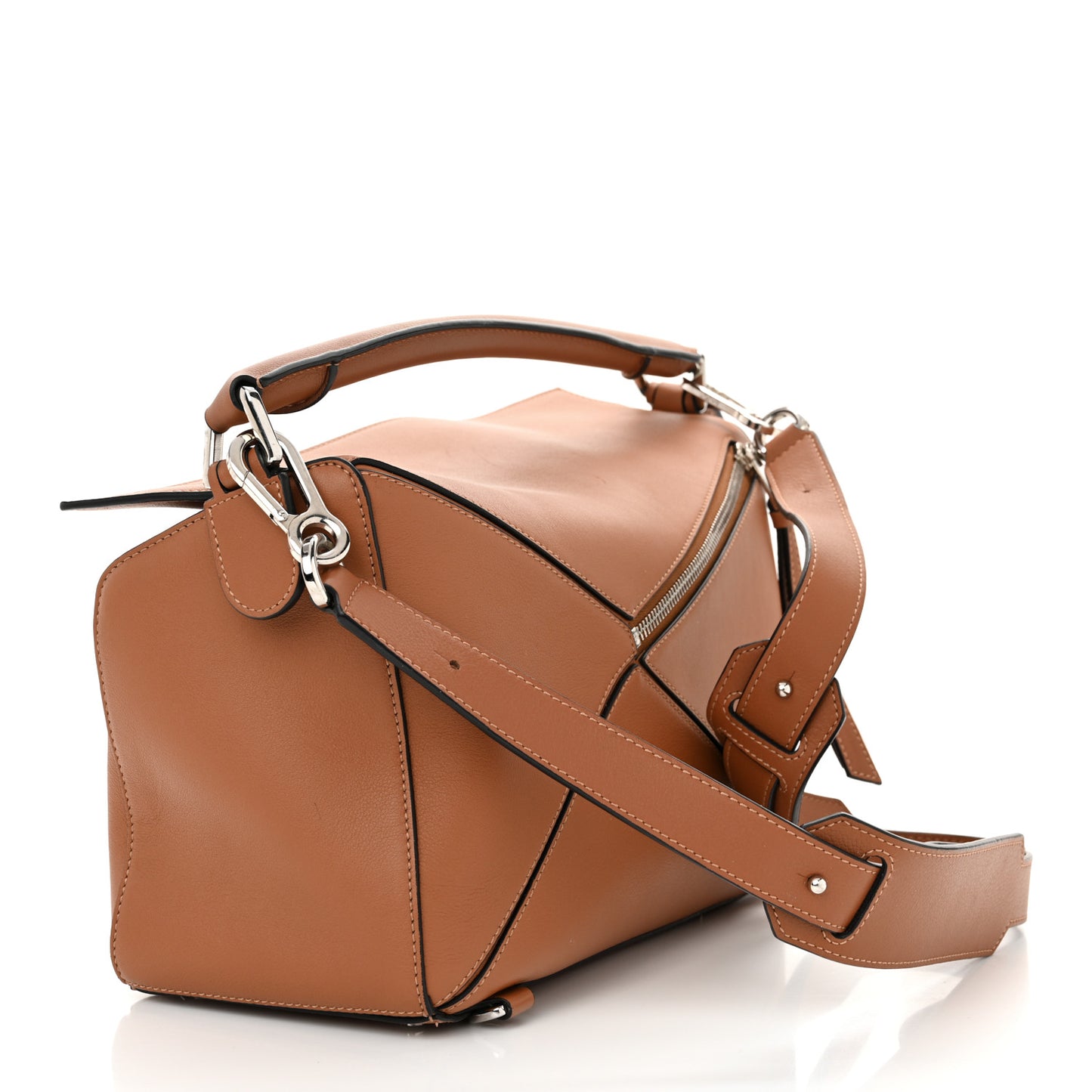 Calfskin Medium Puzzle Bag Tan