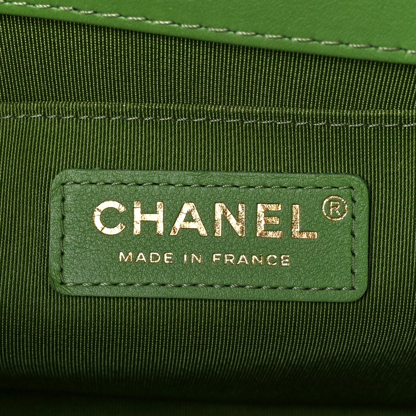 Lambskin Quilted Medium Boy Flap Green