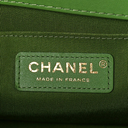 Chanel Lambskin Quilted Medium Boy Flap Green 6 of 10