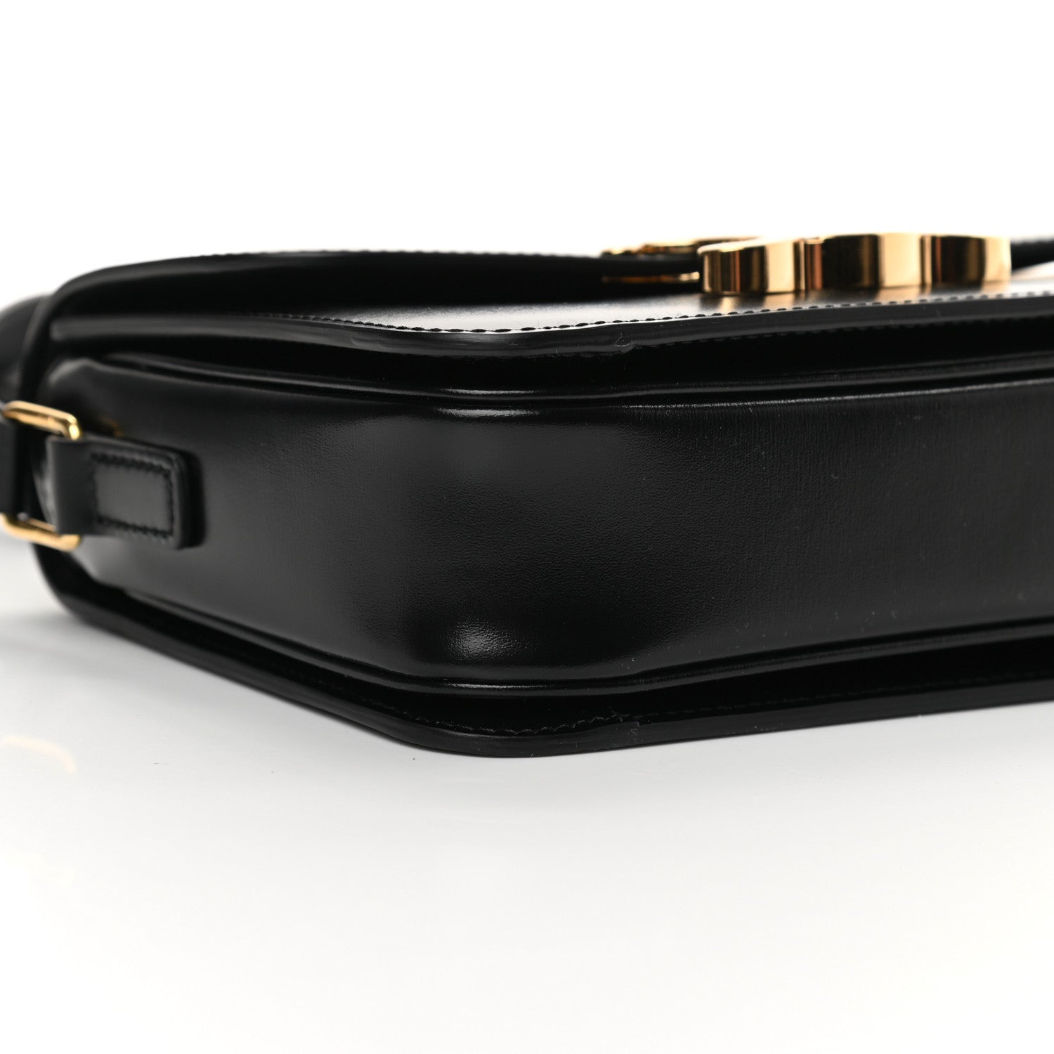 Celine Shiny Calfskin Teen Triomphe Black 9 of 10