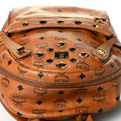 MCM Visetos Studded Small Dual Stark Backpack Cognac 8 of 8