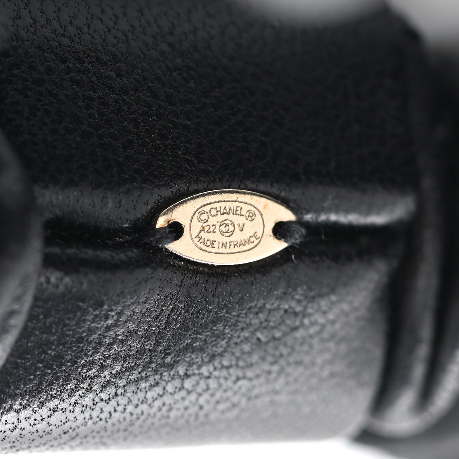 Chanel Lambskin Quilted CC Hair Scrunchie Black 4 of 5