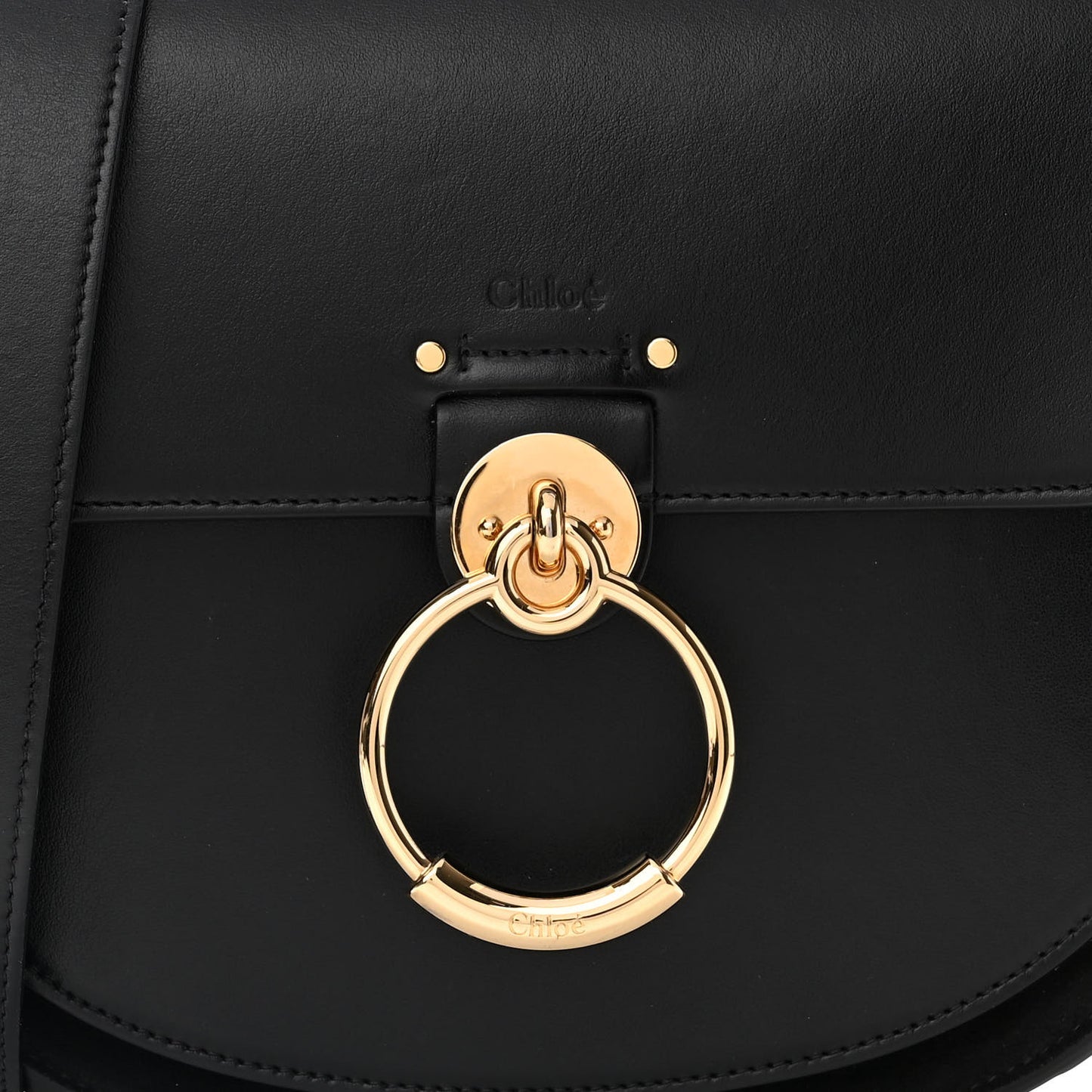 Calfskin Large Tess Bag Black