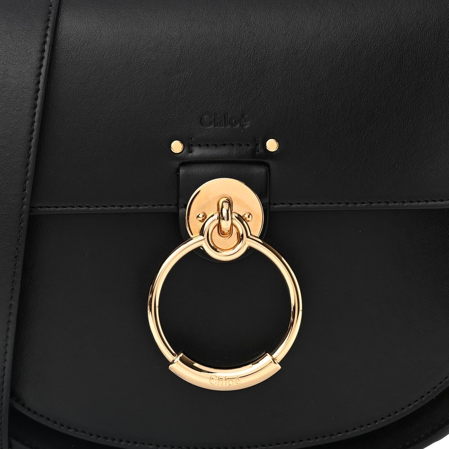 Chloe Calfskin Large Tess Bag Black 7 of 11