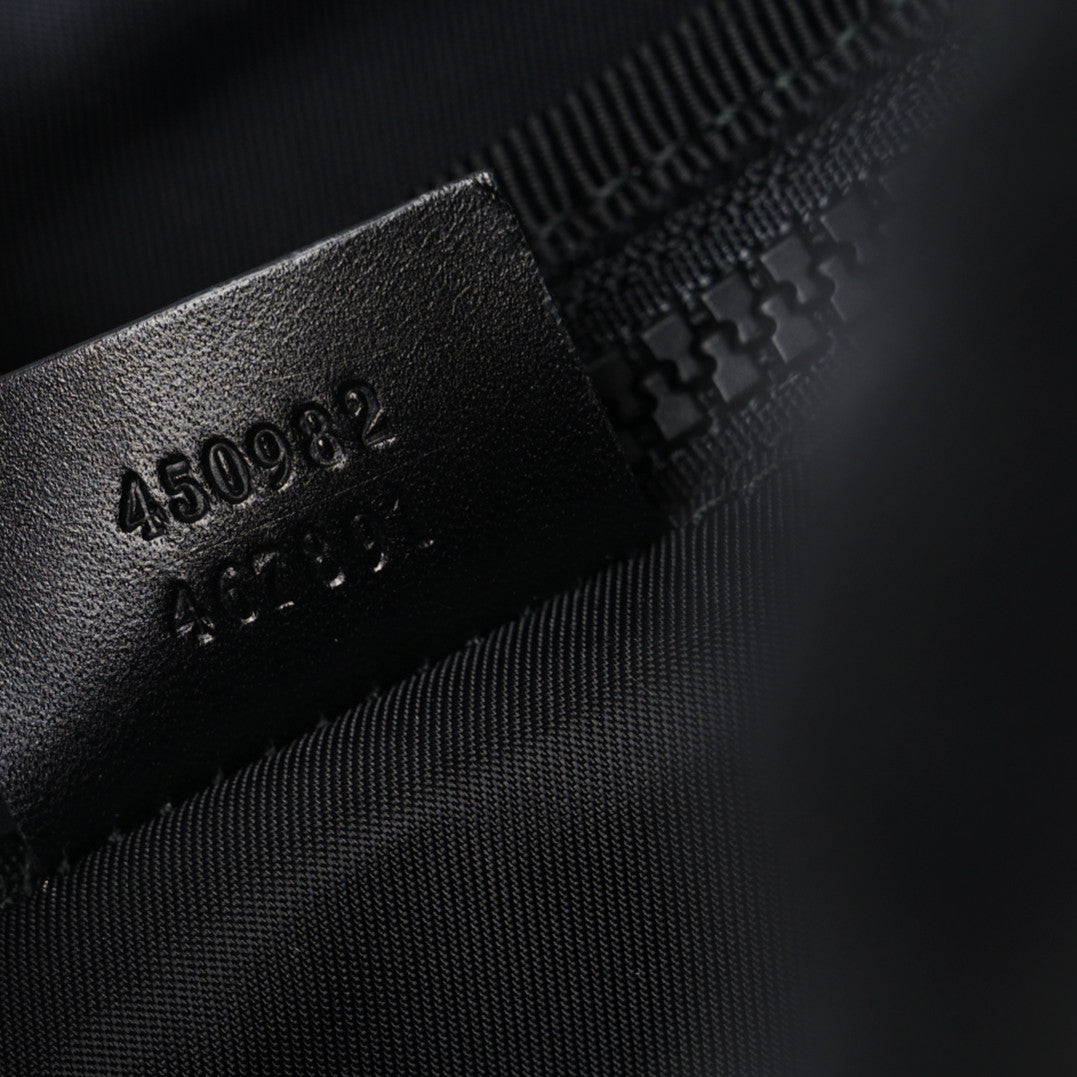 Techno Canvas Web L'Aveugle Par Amour Embroidered Double Buckle Backpack Black