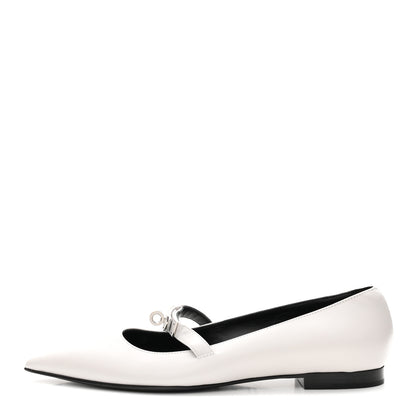 Hermes Calfskin Kelly Ballet Flat 38 Gris Clair 1 of 9