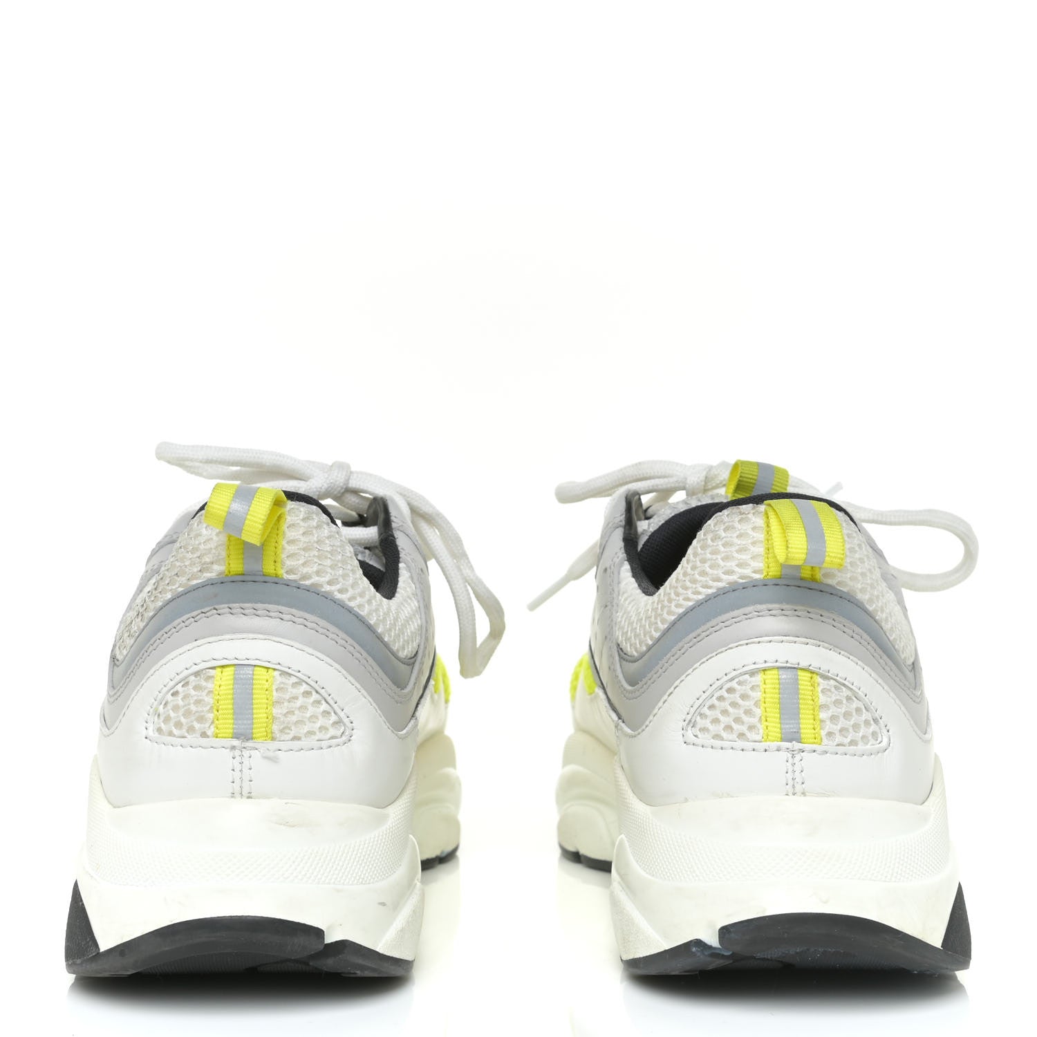 Christian Dior Technical Mesh Calfskin Mens B22 Sneakers 43 White Yellow 5 of 18