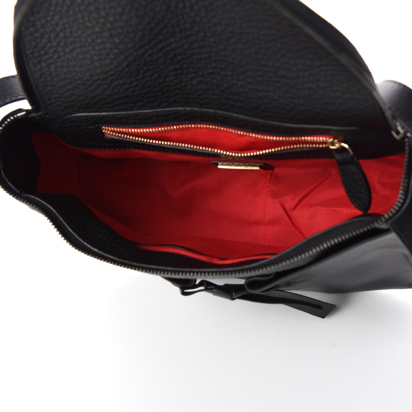Calfskin Suede Salina Messenger Bag Black