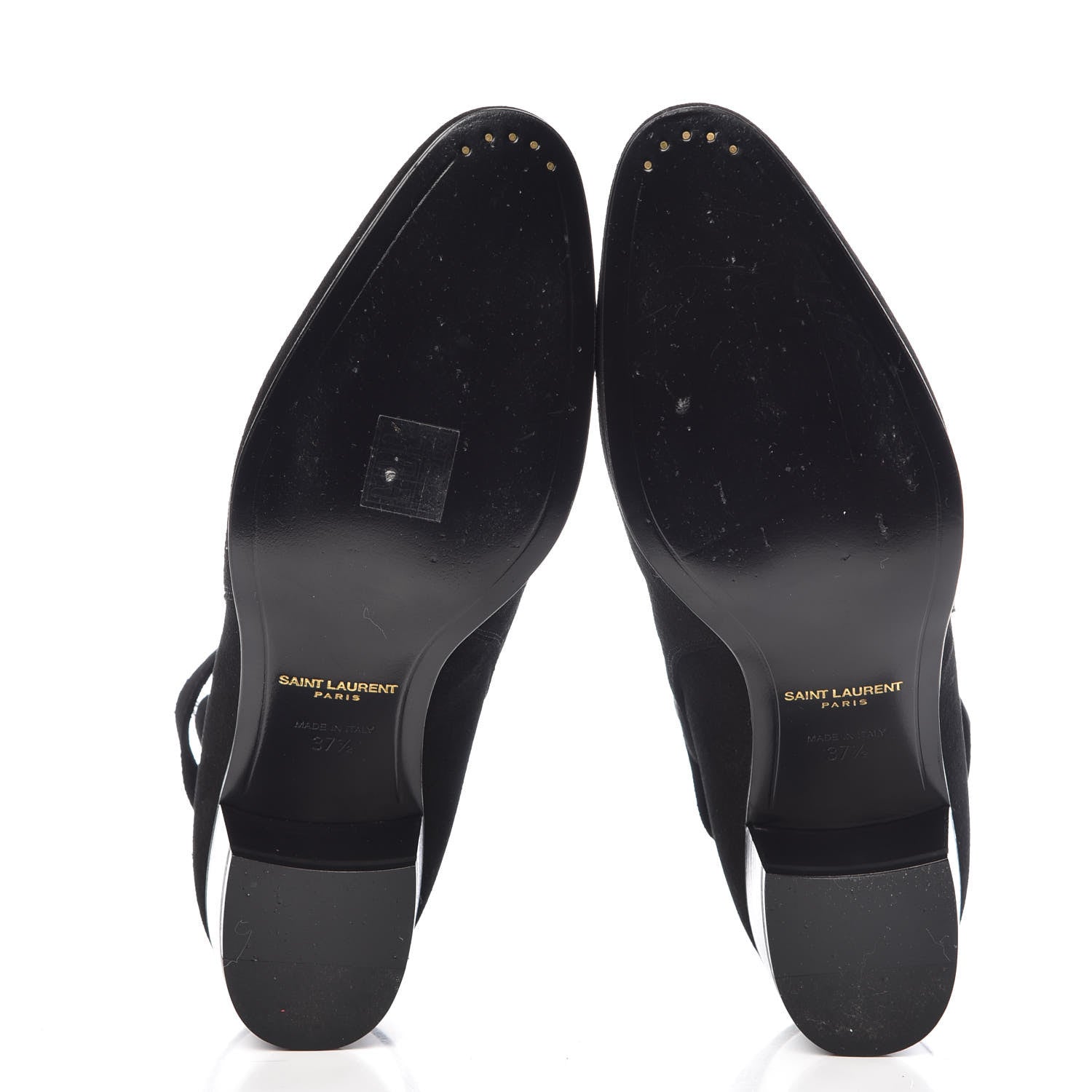 Saint Laurent Suede Jodhpur Calfskin Blake Ankle Boots 37.5 Black 5 of 10