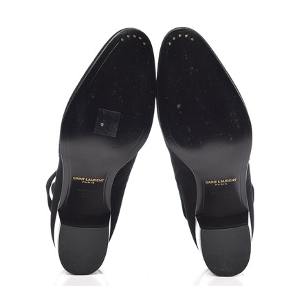 Saint Laurent Suede Jodhpur Calfskin Blake Ankle Boots 37.5 Black 5 of 10