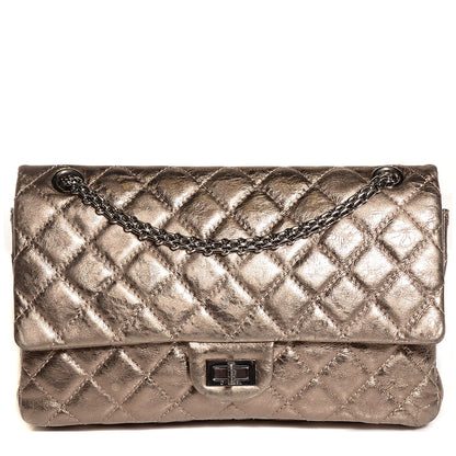 Chanel Metallic Aged Calfskin Quilted 2.55 Reissue 226 Flap Gold 1 of 8