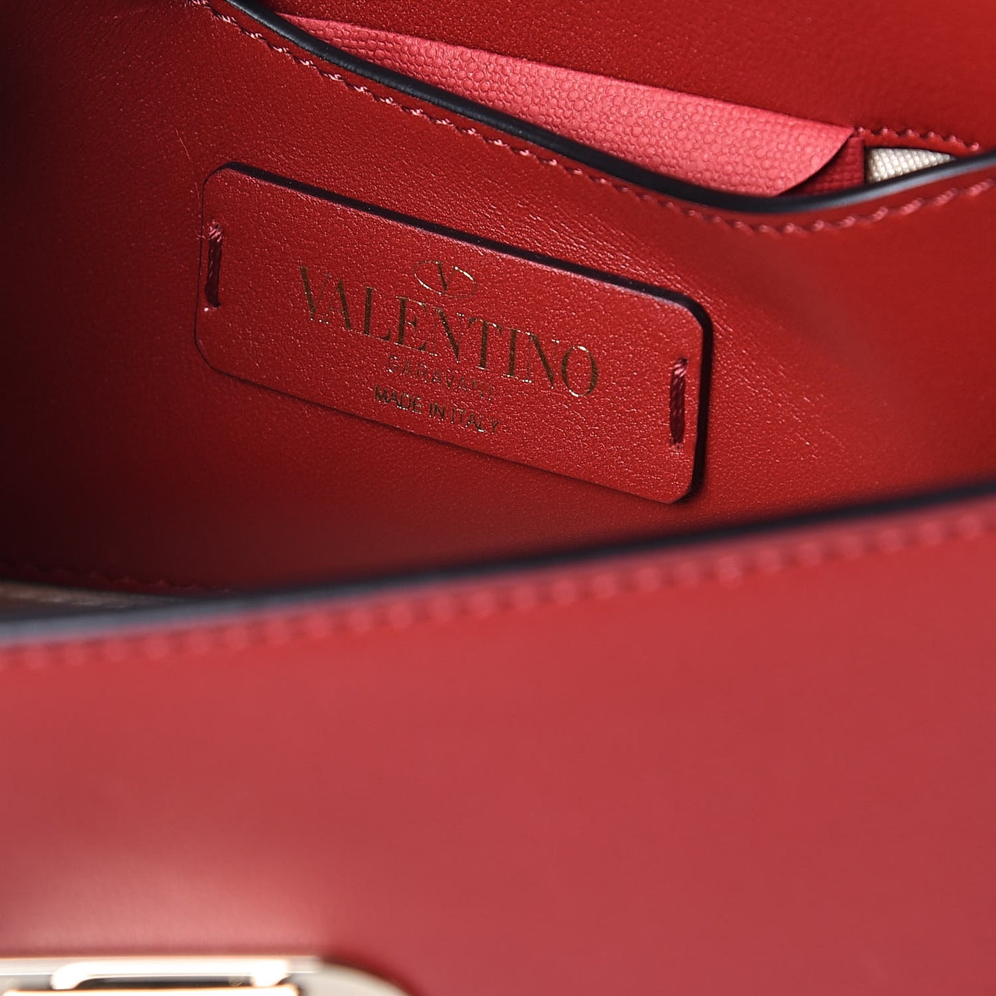 Vitello Mini Rockstud Crossbody Bag Rosso Valentino