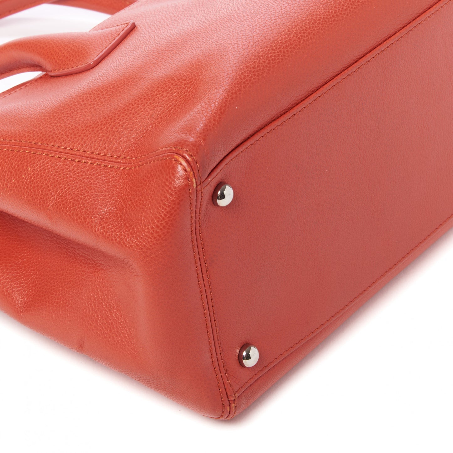 Calfskin Small Cerf Executive Shopper Tote Red