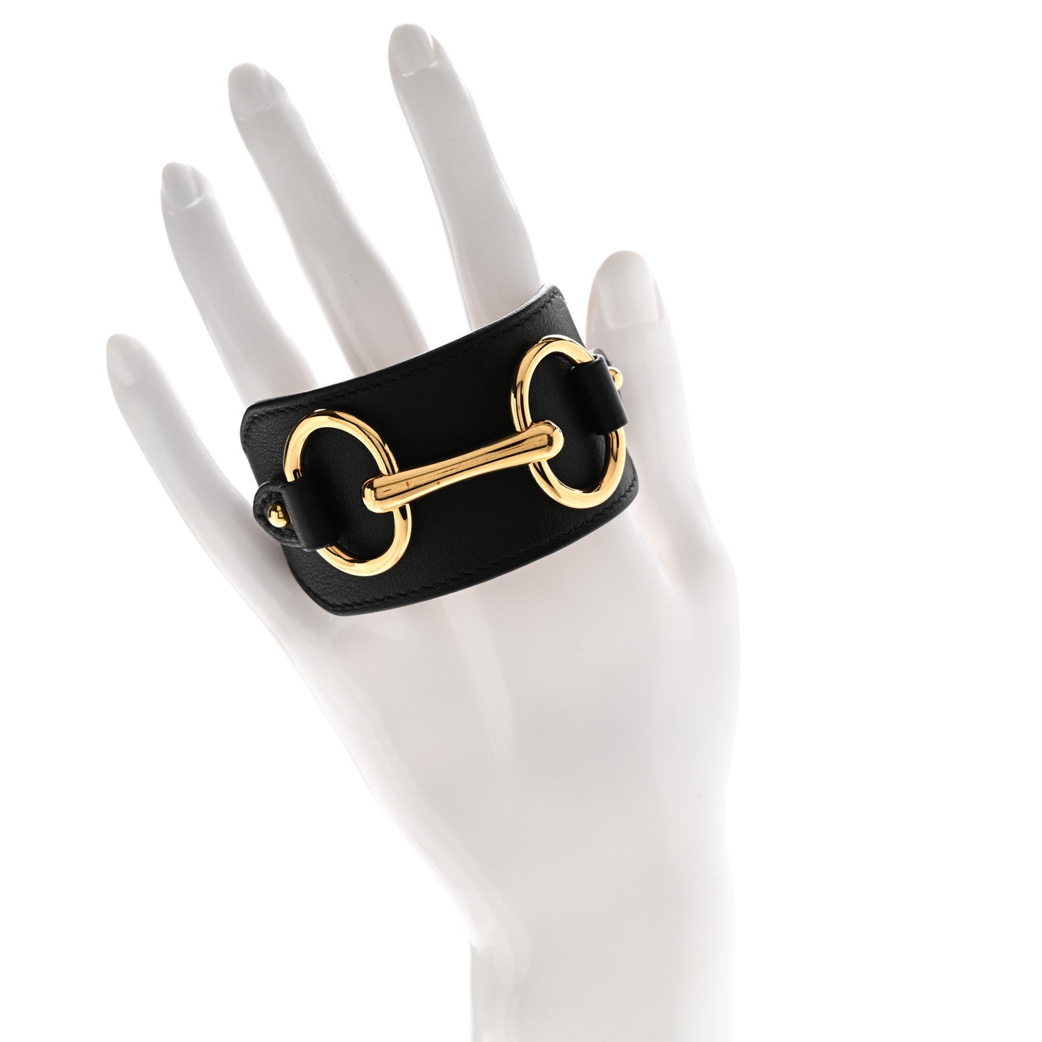 Hermes Swift Heritage Equestre Cuff Bracelet T2 Black 2 of 5