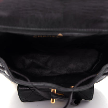 Chanel Lambskin Quilted Drawstring Backpack Black 5 of 13