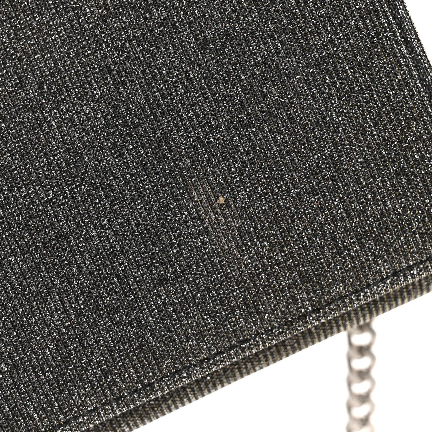 Saint Laurent Grained Metallic Calfskin Monogram Chain Wallet 11 of 12