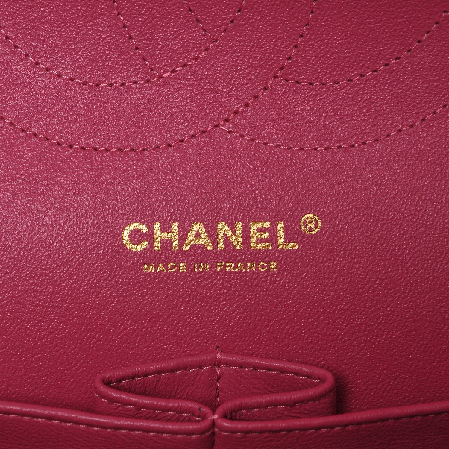 Chanel Lambskin Chevron Quilted Jumbo Double Flap Dark Pink 6 of 7