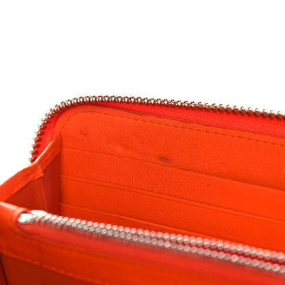 Christian Dior Patent Cannage Zip Around Wallet Orange 18 of 20