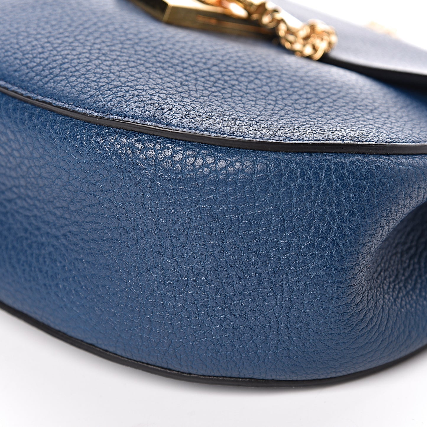 Grained Lambskin Drew Shoulder Bag Factory Blue
